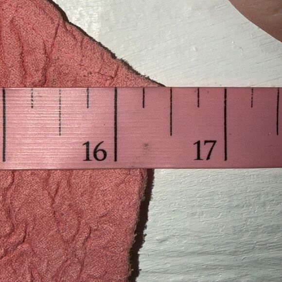 Vintage Crinkle Floral Sleeveless Mock Neck Top Pink Burgundy Stretch Ness S - Picture 9 of 10